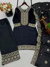 Jf 040 Pure Fendy Silk With Heavy Embroidery Sequence Work Readymade Suits Online Wholesale